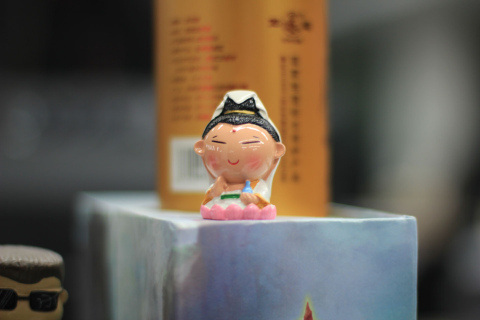 办公桌上的观音姐姐